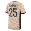 Camiseta de fútbol Paris Saint-Germain Nuno Mendes 25 Cuarta Equipación Jordan 23-24 - Hombre